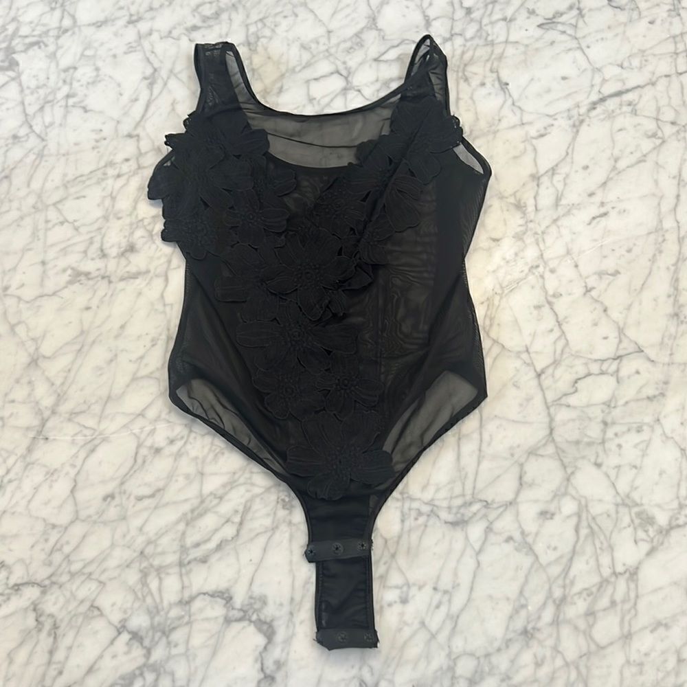Romantic Floral Lace Teddy Bodysuit